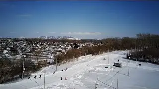 Парк здоровья, лыжи. Полет в -7°на квадрокоптере (Fimi x8se 2020 4к/30)