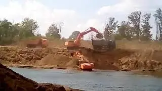 Добываем ПГС река белая