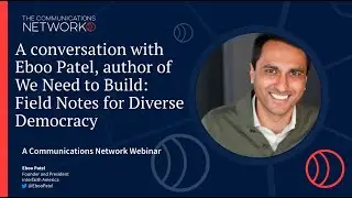 WEBINAR: A conversation with Eboo Patel, author of We Need to Build