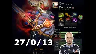 Dota 2: Yuragi (Sven) God's strength Rampage Gameplay