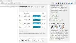 Install & setup xampp server for windows10