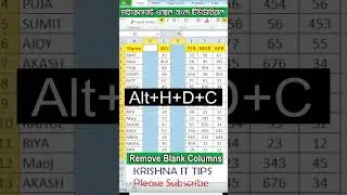 Remove blank columns in excel || remove blank cell in excel || excel