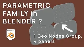 Set a Parametric Family with geometric and parametric Drivers with a Geometry Nodes Group in Blender