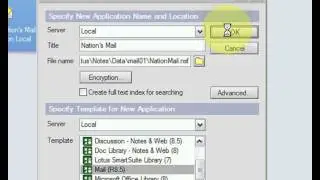 Lotus Notes 8.5 - 1. How to create a Lotus Notes Mail Database application