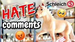 Reacting to Schleich HATE COMMENTS! + Face Reveal!