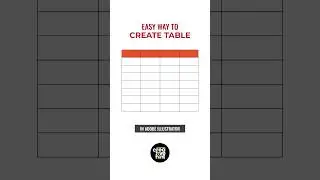 Easy way to create table in Adobe Illustrator. 