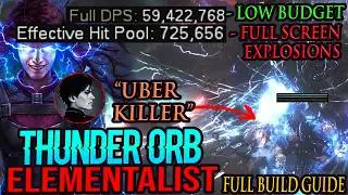THUNDER Orb Tendrils Elementalist - The Build you NEED To Play - Full Build Guide POE 3.29 Allflame