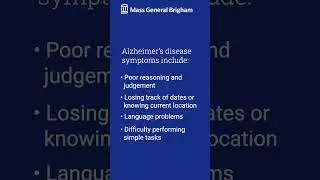 What are the symptoms of Alzheimer's disease? | #Shorts