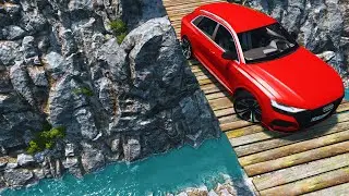 Cars vs Suspension Bridge #2 - BeamNG.Drive