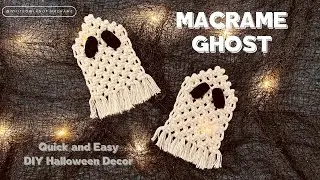 Super Easy DIY Macrame GHOST for Halloween Decor / Cute Macrame Spooky Halloween Project