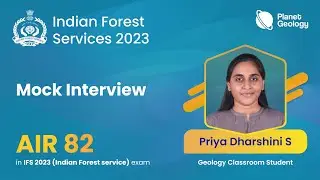 Rank 82  Priya Dharshini S | IFoS 2023 Topper Mock Interview