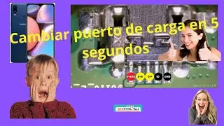 🔯Samsung A10s sm-a107M, como cambiarle el puerto de carga en 5 segundos🔯