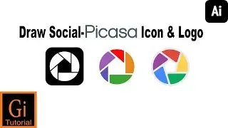How to Draw Social-Picasa Icon and Logo Using Adobe Illustrator #Picasa