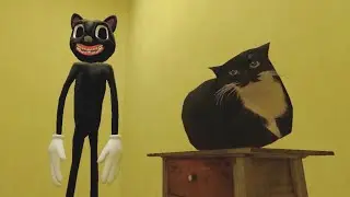 Maxwell the cat dancing with cartoon cat 🤐