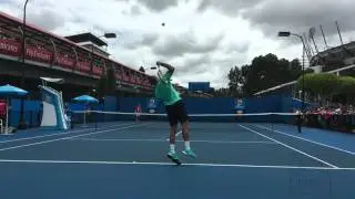 Jo-WilFried Tsonga - Serving Practice 2016 Australian Open