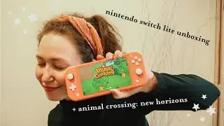 Coral Nintendo Switch Lite Unboxing + First Day on Animal Crossing: New Horizons ♡
