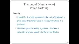 The Legal Dimension of Price Setting