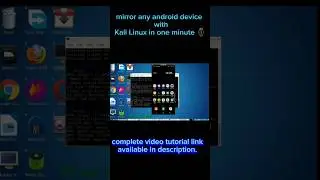 mirror android with Kali Linux super easy #computerscience #linux #tutorial #kalilinux #shorts