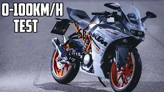 KTM RC 390 - Acceleration 0-100km/h test !!!