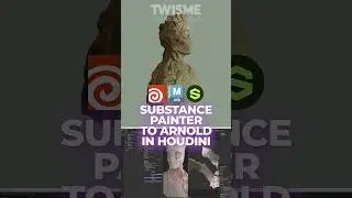 Substance Painter | Arnold Render | Houdini #tutorial #substance #arnoldrender #houdini