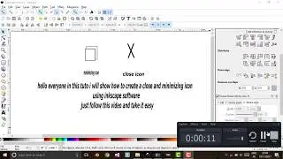 close and minimizing icon in inkscape