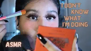 Doing My Makeup ASMR / Making Myself Look Goofy 😁💄