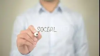Social Media, Businessman Writing on Transparent Screen | Stock Footage - Envato elements
