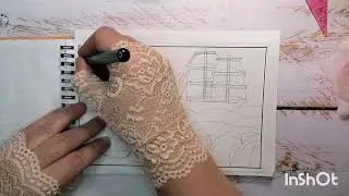 Морской пейзаж иллюстрация карандашами Монделуз для начинающих