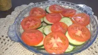 Salada de pepino com tomates