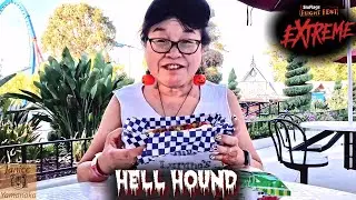 Hell Hound at Twisted 'Wiches : 2024 Six Flags Magic Mountain Fright Fest Extreme