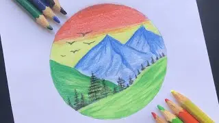 Como desenhar morros e montanhas fácil e simples. Vídeo narrado
