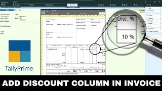 How to Add Discount Column in Tally Prime | Taly Prime Discount Entry | Tally Prime