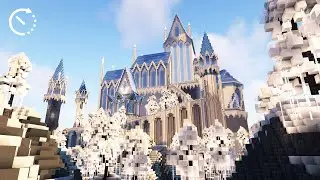 Building a Majestic Ice Castle | Minecraft Timelapse