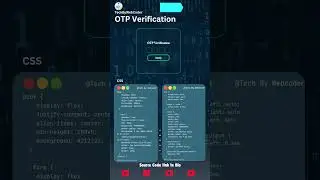 OTP Verification Using Html,Css And Javascript|| Source Code Link In Description 
