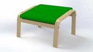 Solidworks lesson #2: modelling poang footstool 200% speed