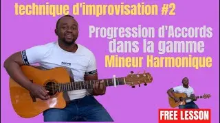 LES ACCORDS DE LA GAMME MINEURE HARMONIQUE _ Progression d'accords | Tuto Guitare 🎸|