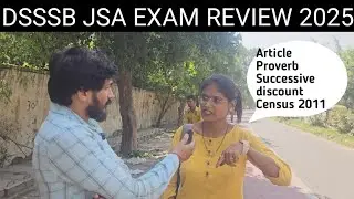 802/23 DSSSB EXAM Review 13 october 2025Jr. Assistant Analysis|DSSSB LDC/JSA  REVIEW 
