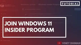 How to Join Windows Insider Program in Windows 11