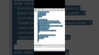 The Sum Of Two Numbers In JAVA Program | Inputs Are Given By User #coding #programming #java #shots