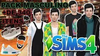 PACK MASCULINO + 340 ITENS 👕💖🧥|The Sims 4