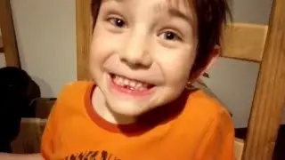 IVO shoots out his first loose tooth with a nerf