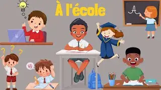 Apprendre des verbes et des phrases sur le thème de l'école.