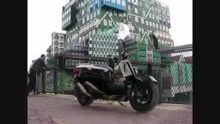 yamaha giggle xf50 with a handmade leovince exhaust