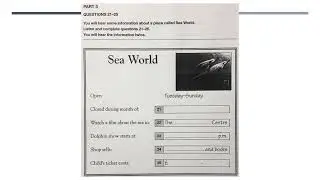 Listening Practice - A2 CEFR - Cambridge KET 5 Test 1 Part 5