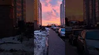 Вечерний закат солнца