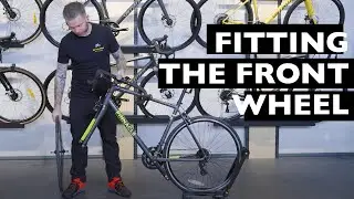 Fitting the front wheel on your new bike