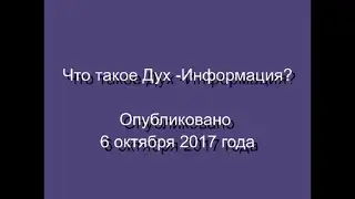 82 Что такое Информация, что такое Дух