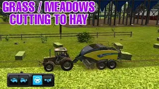 How to Cut Meadows Grass in FS 16 - Farming Simulator 16 Grass to Hay Gameplay | fs 16 grass cutting