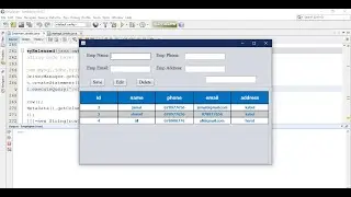 Insert, Select, Delete and  Update from database in java