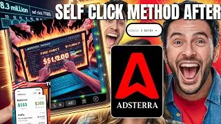 Adsterra Self Click Method After Earn $1000/- | Adsterra Direct Link Earning Tricks| New Video